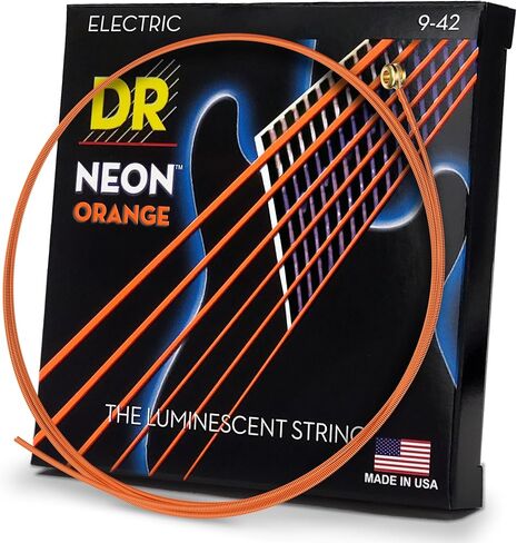 DR Strings HI-DEF NEON سلاسل الغيتار الكهربائي (NOE-9) in Saudi Arabia