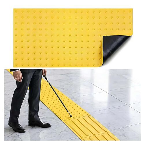 Tactile Warning Pad，ADA Warning Pads, 2x4 FT Vibrant Yellow PVC, Strip & Stick Adhesive Backing for for Outdoor Steps, Ramps, Transit Platforms in Kuwait