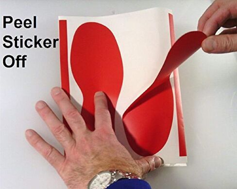 LiteMark Floor Vinyl Decals Footprint Stickers – line up Stickers for Classroom Floor, Offices, Dance, Events – Durable Gloss Finish Spot Markers, Yellow, 9 Inch, Pack of 60 Pcs (30 Pairs) in Kuwait