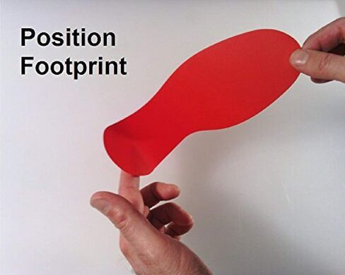 LiteMark Floor Vinyl Decals Footprint Stickers – line up Stickers for Classroom Floor, Offices, Dance, Events – Durable Gloss Finish Spot Markers, Yellow, 9 Inch, Pack of 60 Pcs (30 Pairs) in Kuwait