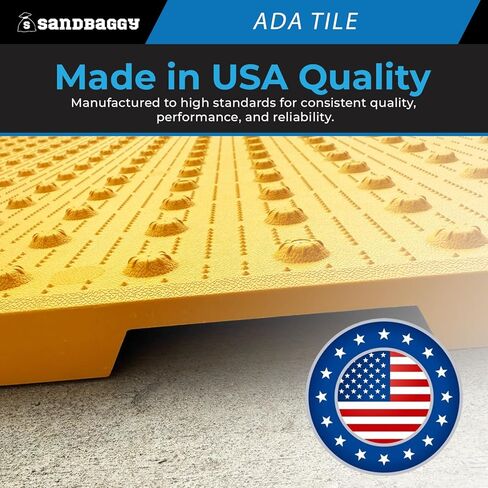 Sandbaggy Cast-in-Place ADA Pads - USA Made Truncated Domes | ADA/DOT Compliant | 5 Year Warranty (2, Yellow, 24" x 48") in Kuwait