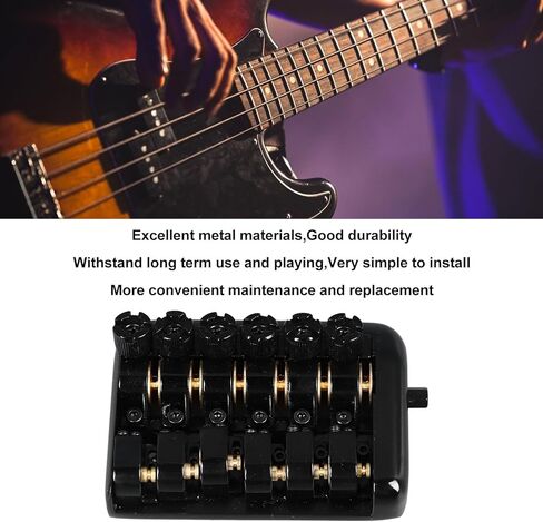 Headless Guitar Bridge Tailpiece Roller Saddle Electric Guitars Improved Sound Quality for Guitarists in Saudi Arabia