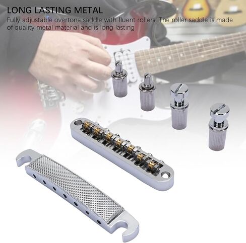 Tissing Guitar Tune - O - جزء بديل لجسر السرج الدوار Matic، بديل كومبو لشريط إيقاف الجسر لLP SG 7 سلسلة جيتار كهربائي لنمط Tune O Matic in Saudi Arabia