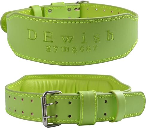 Leather Weightlifting Belt, 10 Adjustable Holes, 4"Width, Double Prong Power Belt for Gym Bodybuilding, weightlifting, powerlifting, squats and deadlifts in Saudi Arabia