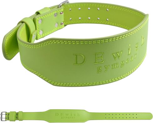 Leather Weightlifting Belt, 10 Adjustable Holes, 4"Width, Double Prong Power Belt for Gym Bodybuilding, weightlifting, powerlifting, squats and deadlifts in Saudi Arabia