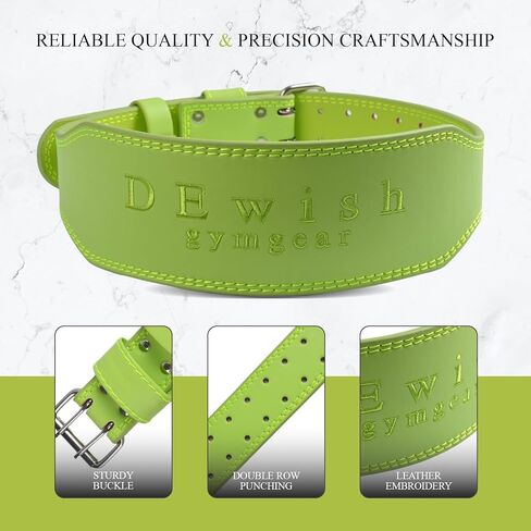 Leather Weightlifting Belt, 10 Adjustable Holes, 4"Width, Double Prong Power Belt for Gym Bodybuilding, weightlifting, powerlifting, squats and deadlifts in Saudi Arabia