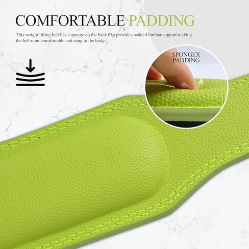 Leather Weightlifting Belt, 10 Adjustable Holes, 4"Width, Double Prong Power Belt for Gym Bodybuilding, weightlifting, powerlifting, squats and deadlifts in Saudi Arabia