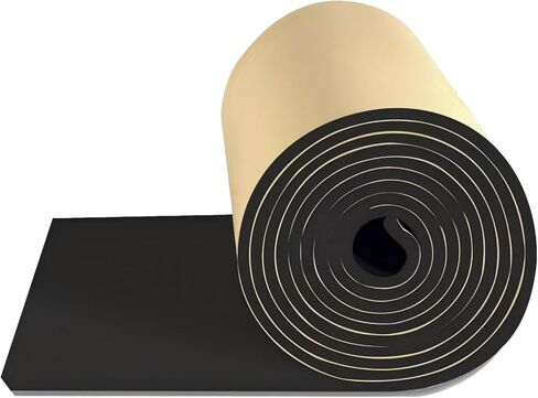 Noise Blocker Foam For Doors, Black Soundproof Wall Panels, Full Adhesive Safety Bumper, Ideal For Garages And Homes in Saudi Arabia