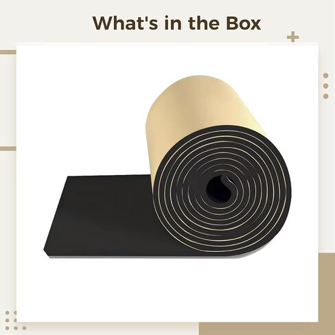 Noise Blocker Foam For Doors, Black Soundproof Wall Panels, Full Adhesive Safety Bumper, Ideal For Garages And Homes in Saudi Arabia