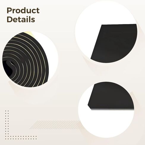 Noise Blocker Foam For Doors, Black Soundproof Wall Panels, Full Adhesive Safety Bumper, Ideal For Garages And Homes in Saudi Arabia