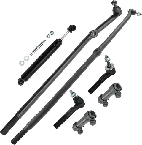 TRQ Front Steering Kit Drag Link Stabilizer مثبط قضيب TIE ROD ROD ROD يتوافق مع 2006-2008 DODGE RAM 1500 2003-2008 RAM 2500 RAM 3500 in Kuwait