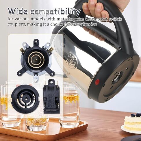 ZORZA 3Sets Universal Electric Kettle Thermostat Switch Connector Temperature Control Base Coupler Replacement Part for Home Kitchen Appliance Kettle Repair Accessories in Saudi Arabia