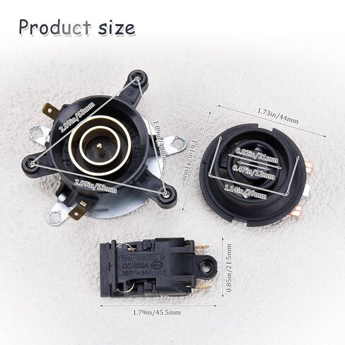 ZORZA 3Sets Universal Electric Kettle Thermostat Switch Connector Temperature Control Base Coupler Replacement Part for Home Kitchen Appliance Kettle Repair Accessories in Saudi Arabia
