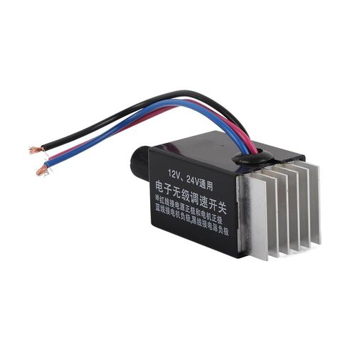 وحدة تحكم سرعة المحرك Ejoyous DC 12V/24V عالمية، قطعتان من مفتاح منظم السرعة الإلكتروني بدون خطوات للتحكم في سخان مروحة السيارة والشاحنة in Saudi Arabia
