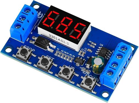 3.3V-15V DC Motor Controller 50W Forward and Reverse Controller Automatic Cycle Timing delay Module Signal Trigger Brushed Motor Time delay Relay Limit Switch 18 Functions 1pcs in Saudi Arabia