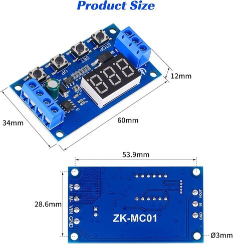 3.3V-15V DC Motor Controller 50W Forward and Reverse Controller Automatic Cycle Timing delay Module Signal Trigger Brushed Motor Time delay Relay Limit Switch 18 Functions 1pcs in Kuwait