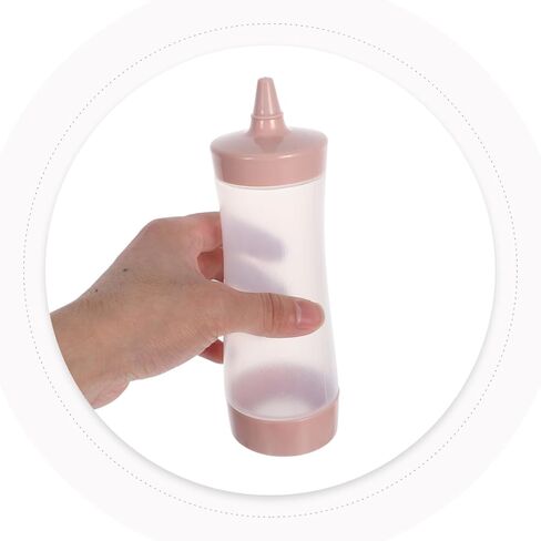 3 قطع زجاجات ضغط للصلصات، زجاجة ضغط بلاستيكية مع غطاء، صلصة، زيت، صلصة الخردل، موزعات الكاتشب لمطبخ الشواء والتخييم، وردي in Kuwait