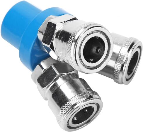 Garosa 1/4 Inch Pneumatic Quick Fitting, Metal Air Compressor Connector 2 Way 3 Way Quick Connect for Pneumatic Devices and Air Hose (Round 2 Way) in Saudi Arabia