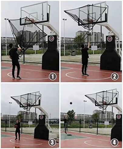 Basketball Rebounder Net for Hoops - Improve Shooting Skills & Practice Efficiency, Perfect for Coaches & Players, Durable & Easy to Install in Saudi Arabia