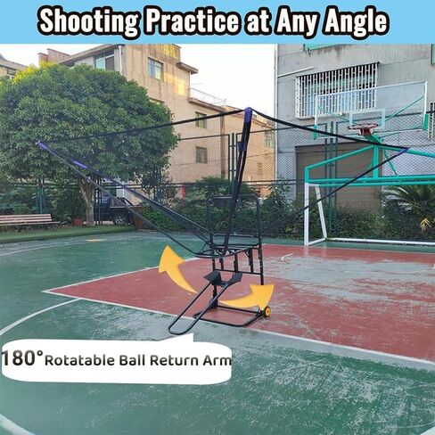 كرة السلة الاحترافية المرتدة مع شلال دوار 180 درجة وإرجاع تلقائي - يزيد من التدريب الفردي، للممر والفناء الخلفي والملعب المنزلي in Kuwait