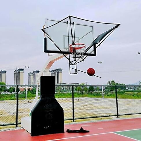 Automatic Basketball Return Net & Shot Trainer - Portable Training Equipment with 180° Rotating Chute, Reduces Ball Chase Time, Practice Efficiency in Kuwait