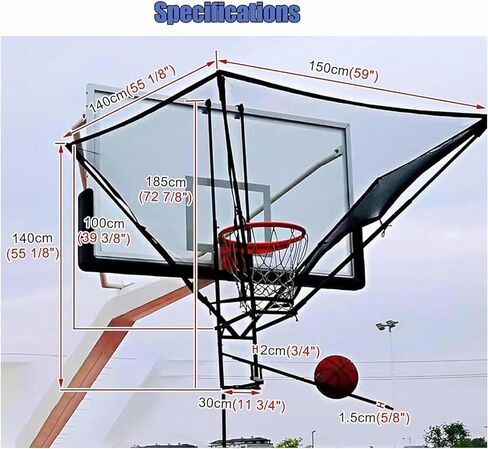 كرة السلة المحمولة من أجل الملعب أو الممر - تصميم سريع الفك لسهولة التخزين، شبكة خارجية مقاومة للبهتان تحافظ على الأداء في الشمس in Kuwait