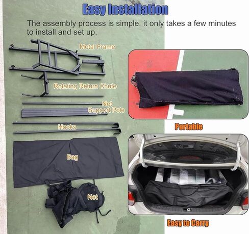 كرة السلة المحمولة من أجل الملعب أو الممر - تصميم سريع الفك لسهولة التخزين، شبكة خارجية مقاومة للبهتان تحافظ على الأداء في الشمس in Kuwait