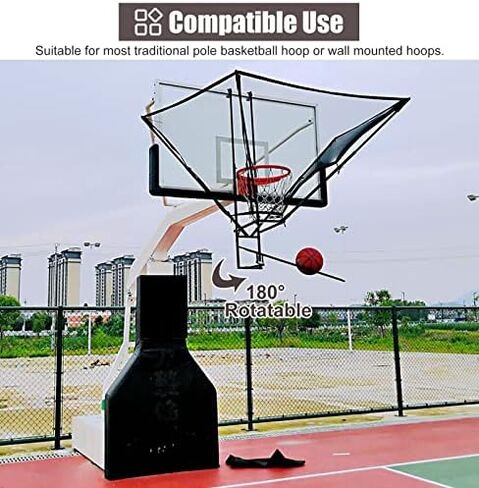 Basketball Rebounder Net for Hoops - Improve Shooting Skills & Practice Efficiency, Durable Adjustable Attachment for All Skill Levels, Perfect for Coaches & Players in Saudi Arabia