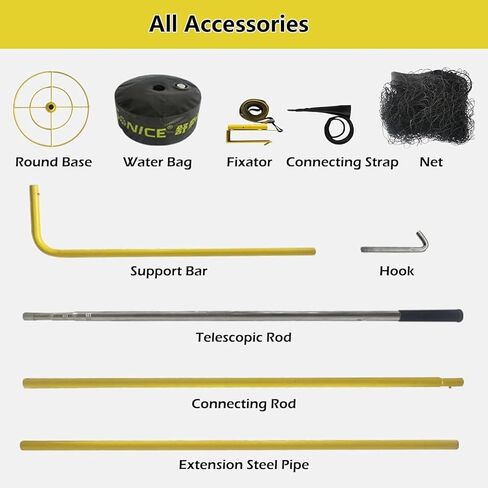 شبكة عودة كبيرة لكرة السلة مقاس 16 × 16 قدمًا - مرفق ارتداد قابل للتدوير بزاوية 90 درجة للأطواق المنزلية، ومدرب التسديد للفناء الخلفي، والممر، والاستخدام السكني in Kuwait