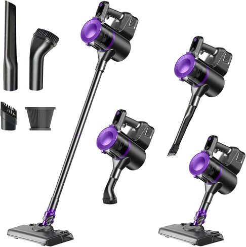 Cordless Vacuum Cleaner, Powerful Vacuum Cleaners for Home with Mopping Combo, Water Tank, Stick Vacuum Cordless Rechargeable, Lightweight Vacuum for Hard Floors Carpet Pet Hair, Purple in Saudi Arabia