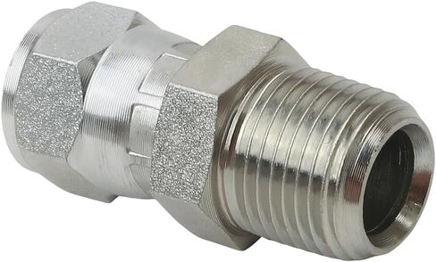 3/8" Male (3/8-18 NPTF) × 3/8" Female JIC 37° Swivel (9/16-18 UNF) 6505-06-06 Hydraulic Hose Adapter Fitting Straight Pipe Joints Connector Fittings Carbon Steel in Saudi Arabia