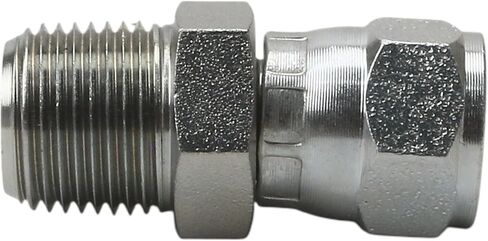 3/8" Male (3/8-18 NPTF) × 3/8" Female JIC 37° Swivel (9/16-18 UNF) 6505-06-06 Hydraulic Hose Adapter Fitting Straight Pipe Joints Connector Fittings Carbon Steel in Saudi Arabia