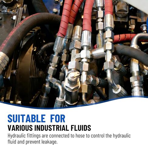 10 Pack NPTF Hydraulic Hose Fittings: 3/8" I.D. Hose x 3/8" NPTF Male Pipe Swivel Hydraulic Hose Crimp Fitting Ends with Protection Cover in Saudi Arabia