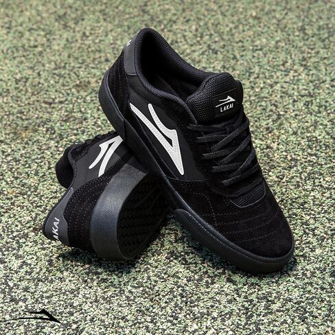 Lakai Cambridge Low-Top Men’s Skateboarding Shoes – Black Suede, Size 10 US – Durable, Grippy & Breathable Skate Shoes for Men – Men’s Skateboard Shoe, Low Top Skater Shoe in Saudi Arabia