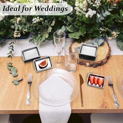 200 Pcs Plastic Disposable Sauce Dishes, Mini Dipping Soy Sauce Dish for Sushi, Rectangle Seasoning Plates, Condiment Appetizer Tray for BBQ Mustard Vinegar Ketchup Salad, Silver in Kuwait