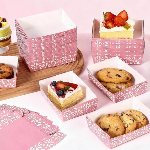 100PCS Pink Platos De Barro Cielito Lindo Trays Mexican Party Decoration Cielito Lindo Paper Tray Disposable Mexicanos Nacho Food Container for Wedding Baby Shower Talavera Birthday Party Supplies in Saudi Arabia