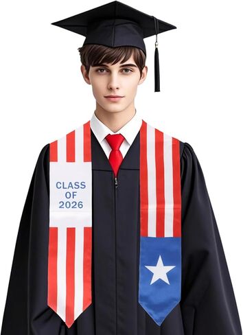 Class of 2025 Graduation Sash & Flag Stole Classic Graduation Stole for High School, College, and University Graduates in Saudi Arabia