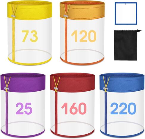 5-Pack 5-Gallon All-Mesh Storage Bags, 5 Color FineNylon Mesh, 5 Pieces Per Pack - For 5 Gallon Bucket, Reusable Filter Bag With Opening On Top.Hydroponics, Gardening in Saudi Arabia