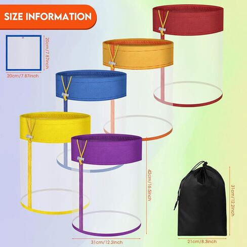 5-Pack 5-Gallon All-Mesh Storage Bags, 5 Color FineNylon Mesh, 5 Pieces Per Pack - For 5 Gallon Bucket, Reusable Filter Bag With Opening On Top.Hydroponics, Gardening in Saudi Arabia