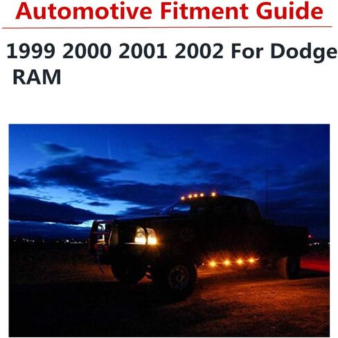 5 X Cab Roof Marker Lights Smoke Lens White LED Housing Compatible with 2003-2018 Dodge Ram 2500 3500 Pickup Trucks, Cab Roof Running Lights, Accessories Light Sets w/Wiring Pack in Kuwait