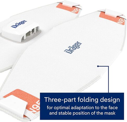 قناع التنفس Dräger X-plore 1950 N95 | قناع التنفس المعتمد من NIOSH للبناء، والأعمال اليدوية، وتحسين المنزل in Kuwait