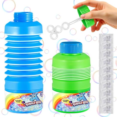 2 Pack Bubble Solution Refills 32oz for Kids Bubble Machines,Wands,Blower,Toys Party Favor Birthday Wedding Bath Time Gifts for Boys Girls(2 Pack) in Kuwait
