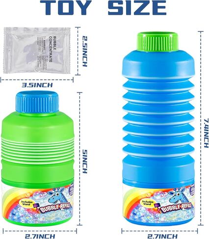 2 Pack Bubble Solution Refills 32oz for Kids Bubble Machines,Wands,Blower,Toys Party Favor Birthday Wedding Bath Time Gifts for Boys Girls(2 Pack) in Kuwait