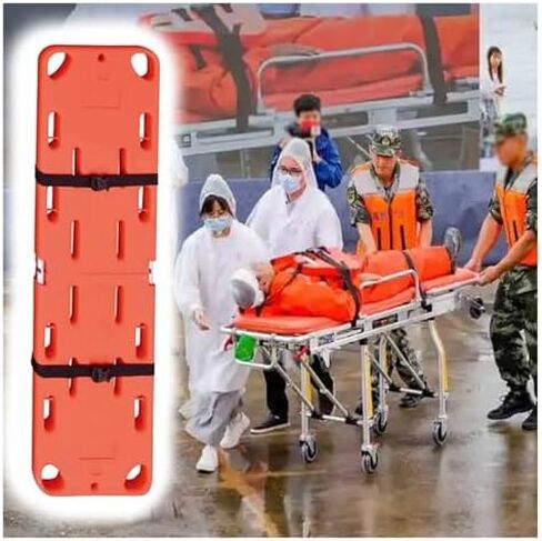 Portable Spine Board Stretcher for Water Rescue, 12 Curved Handles, 2-Fold Design for Lifeguard Use (73.6"x19.7") in Saudi Arabia