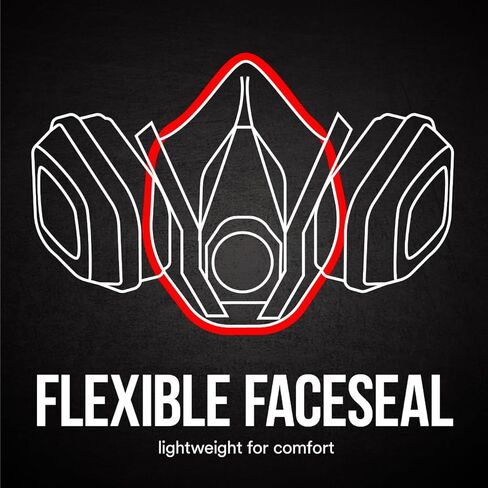 3M P95 / Organic Vapor Paint Project Reusable Respirator 6311, Large Size, NIOSH-APPROVED, Use For Professional Paint Spraying, Lightweight, Flexible, Thermoplastic Faceseal For Comfort (6311P1-DC) in Kuwait