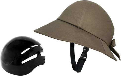 B Baosity Bicycle Helmet Shaped Sun Hat for Women's Cycling, Everyday Wear, Work - Green in Saudi Arabia