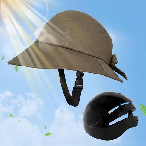B Baosity Bicycle Helmet Shaped Sun Hat for Women's Cycling, Everyday Wear, Work - Green in Saudi Arabia