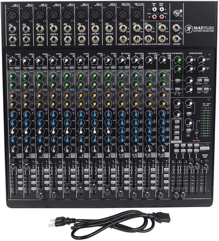 Audiosavings Bundle: (1) Mackie 1642VLZ4 Mixer 16-ch Analog Low-Noise Bundle with (1) RV RWM72U Dual UHF Wireless Handheld Microphone System & (1) RV DJ1500 DJ Headphones w/Cable (Items 3) in Saudi Arabia