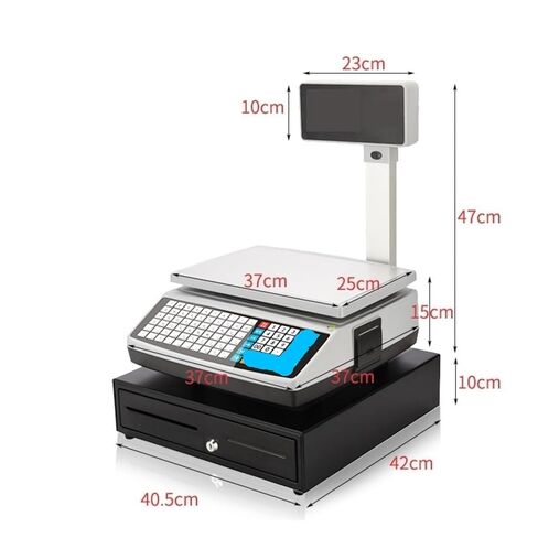 Cash Register Supermarket Electronic Weighing Integrated Register Barcode Scale Fruit Store Deli Printing Register Register Scale for Small Businesses in Saudi Arabia