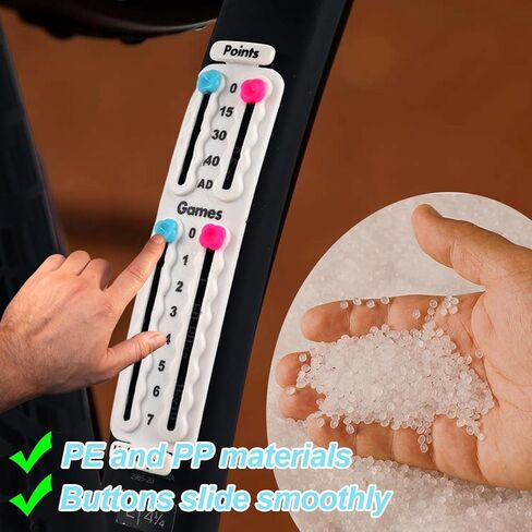 Uniharpa Tennis Score Keeper for Racket,Pack of 4 Black Tennis Racket Pickleball Paddle Scorekeeper,Small Score Board Counter for Tennis Trainer,Point Tracker Recording Points,1.9g,4pcs in Kuwait